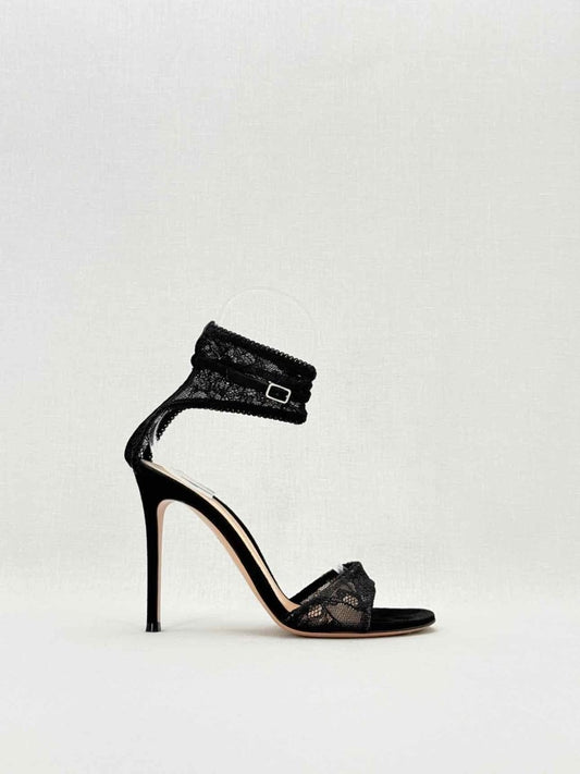Pre - loved GIANVITO ROSSI Black Size EU 38 Heeled Sandals at Reems Closet