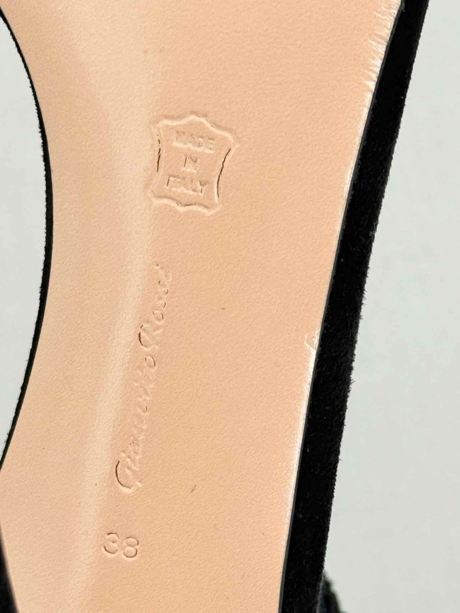 Pre - loved GIANVITO ROSSI Black Size EU 38 Heeled Sandals at Reems Closet