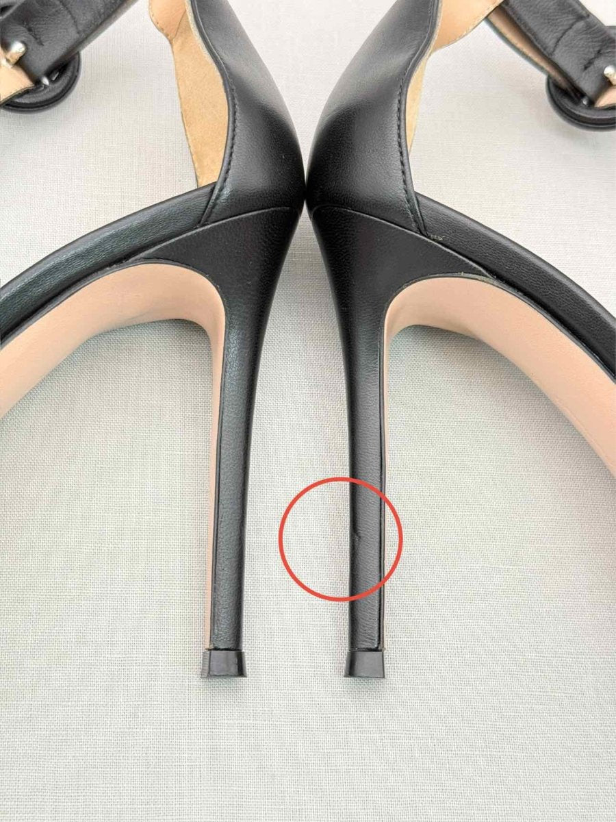 Pre-loved GIANVITO ROSSI Black Size EU 38 Heeled Sandals at Reems Closet