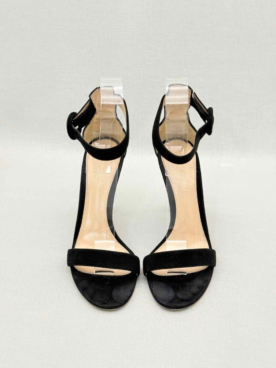 Pre-loved GIANVITO ROSSI Black Size EU 38 Heeled Sandals at Reems Closet
