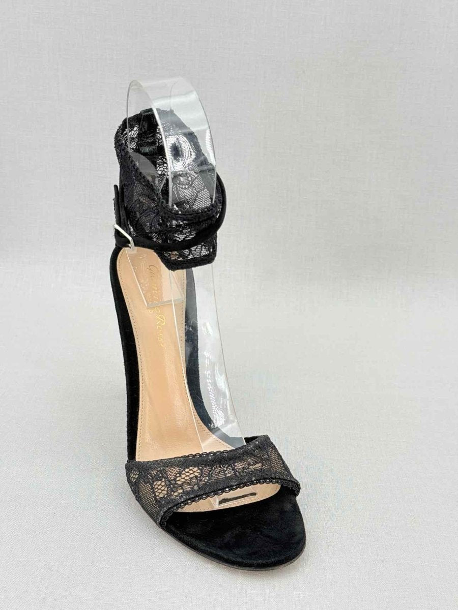 Pre - loved GIANVITO ROSSI Black Size EU 38 Heeled Sandals at Reems Closet