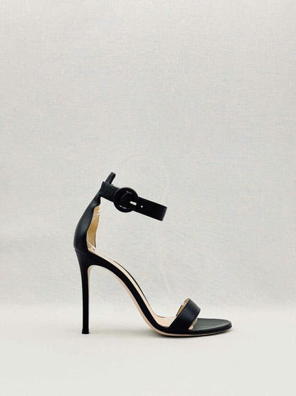 Pre-loved GIANVITO ROSSI Black Size EU 38 Heeled Sandals at Reems Closet