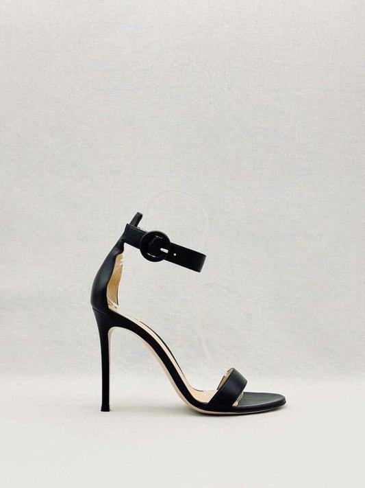 Pre-loved GIANVITO ROSSI Black Size EU 38 Heeled Sandals at Reems Closet