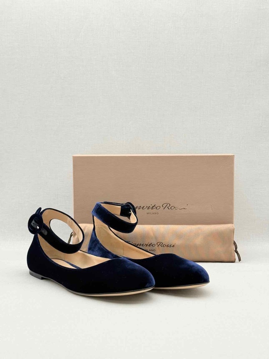 Pre - loved GIANVITO ROSSI Blue Size EU 42 Ballet Flats at Reems Closet