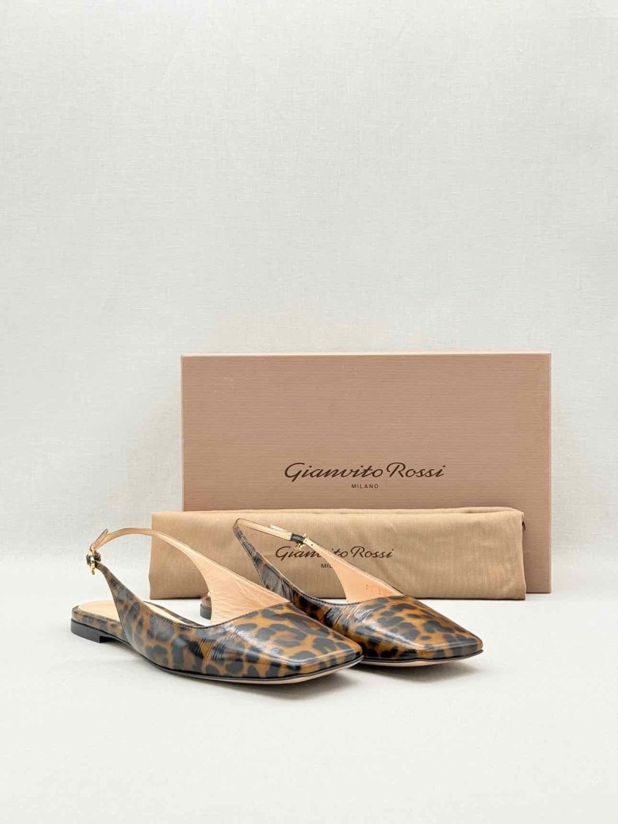 Pre-loved GIANVITO ROSSI Brown & Black Size EU 39 Ballet Flats at Reems Closet
