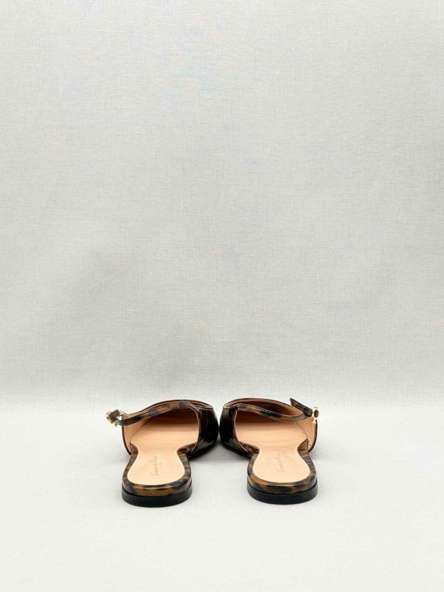 Pre-loved GIANVITO ROSSI Brown & Black Size EU 39 Ballet Flats at Reems Closet