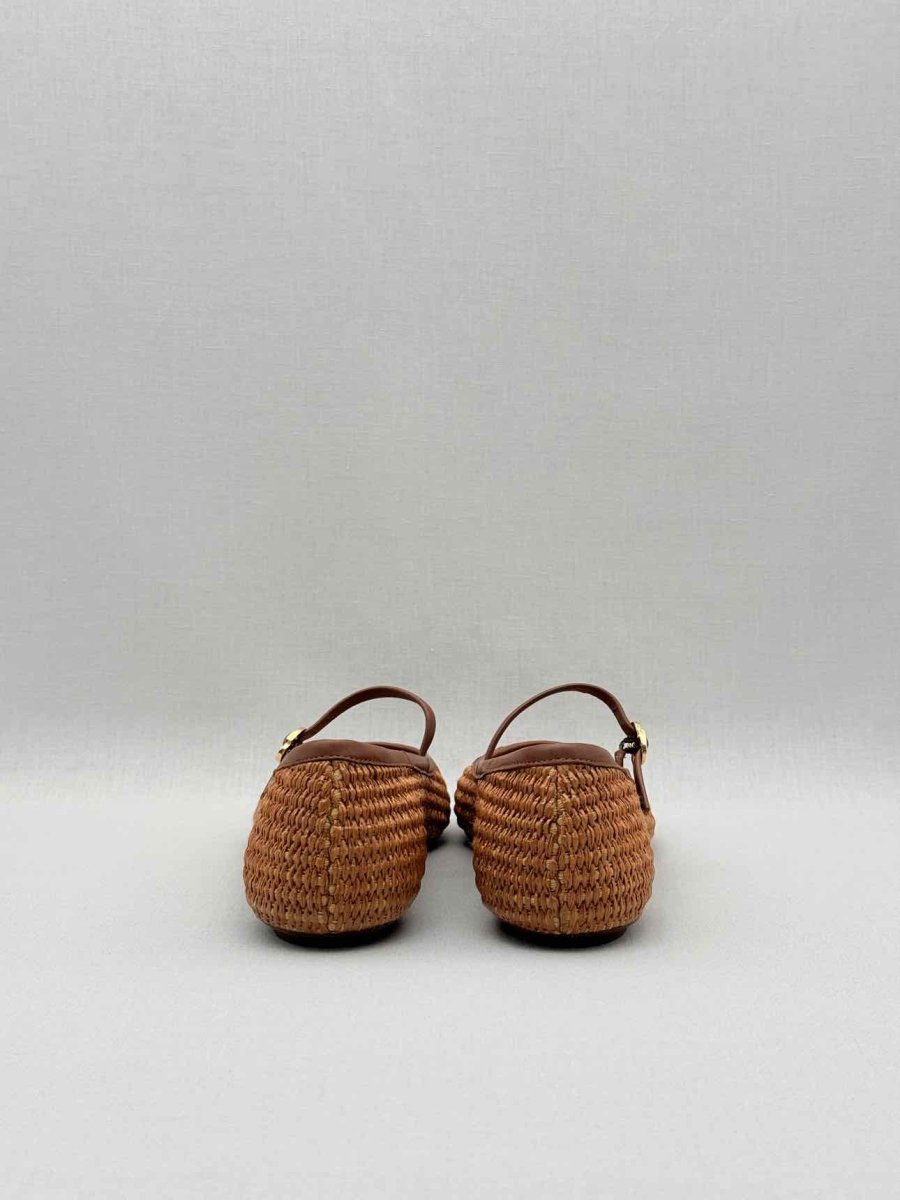 Pre - loved GIANVITO ROSSI Carla Brown Size EU 41 Ballet Flats at Reems Closet