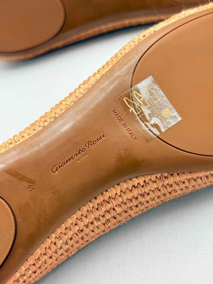 Pre - loved GIANVITO ROSSI Carla Brown Size EU 41 Ballet Flats at Reems Closet