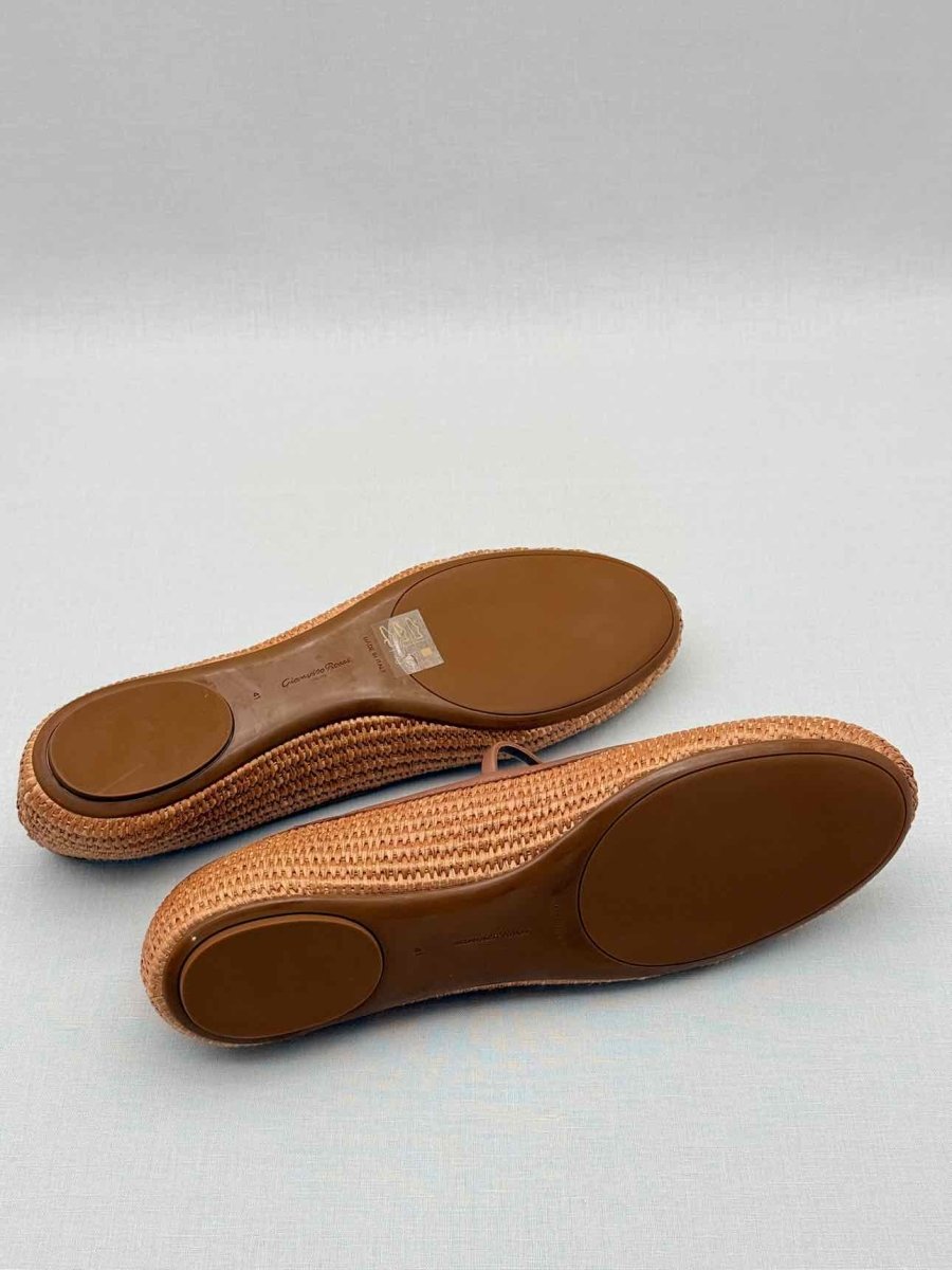 Pre - loved GIANVITO ROSSI Carla Brown Size EU 41 Ballet Flats at Reems Closet