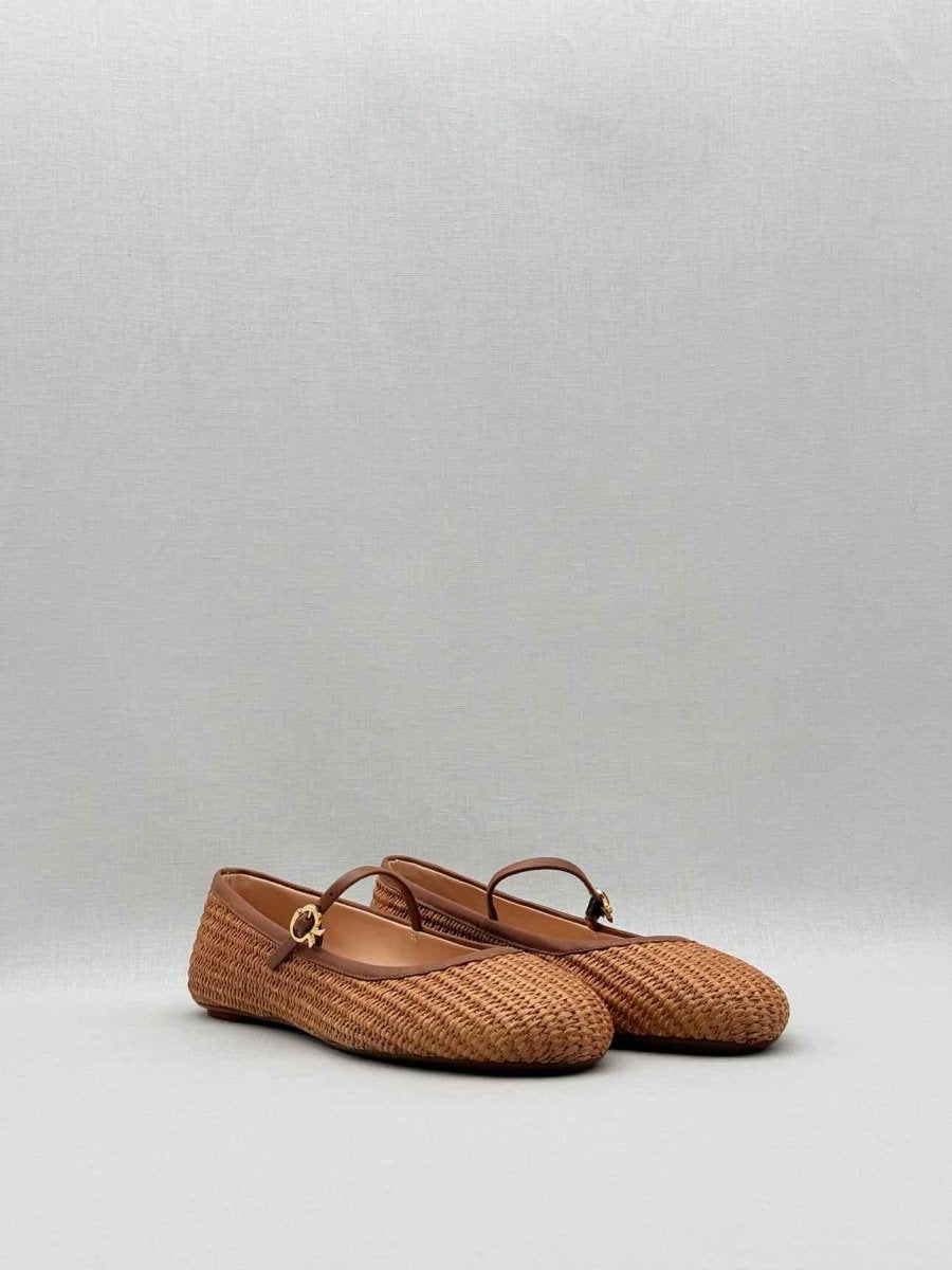Pre - loved GIANVITO ROSSI Carla Brown Size EU 41 Ballet Flats at Reems Closet