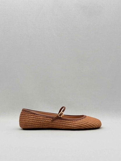 Pre - loved GIANVITO ROSSI Carla Brown Size EU 41 Ballet Flats at Reems Closet