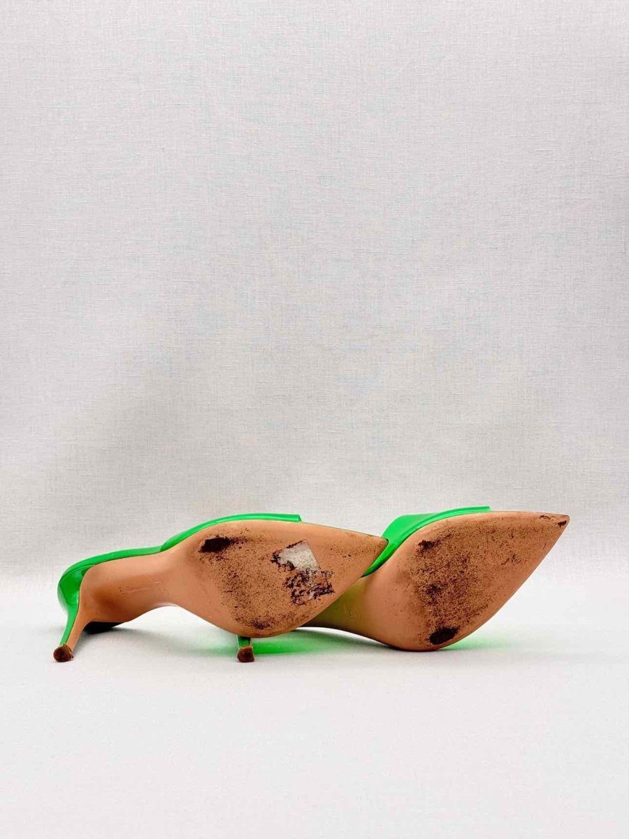 Pre-loved GIANVITO ROSSI Elle Green Size EU 38.5 Mules at Reems Closet