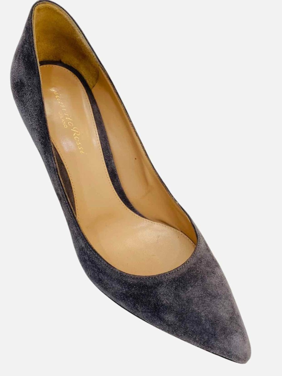 Pre - loved GIANVITO ROSSI Gianvito Grey Pumps 37.5 at Reems Closet