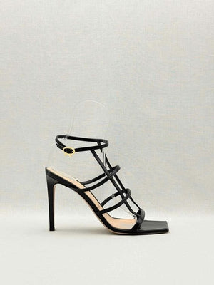 Pre-loved GIANVITO ROSSI Mondry Black Size EU 39 Heeled Sandals at Reems Closet