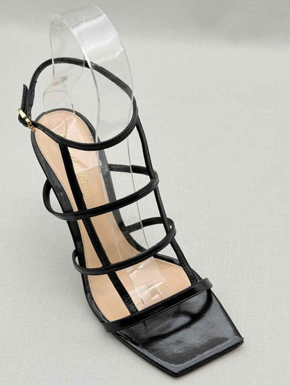 Pre-loved GIANVITO ROSSI Mondry Black Size EU 39 Heeled Sandals at Reems Closet