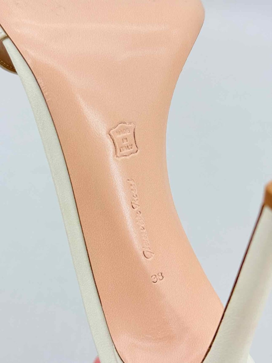 Pre - loved GIANVITO ROSSI Off - white Size EU 38 Heeled Sandals at Reems Closet