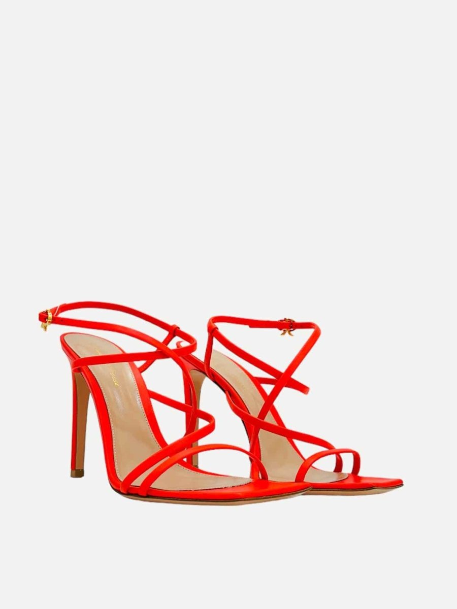 Pre - loved GIANVITO ROSSI Orange Heeled Sandals at Reems Closet