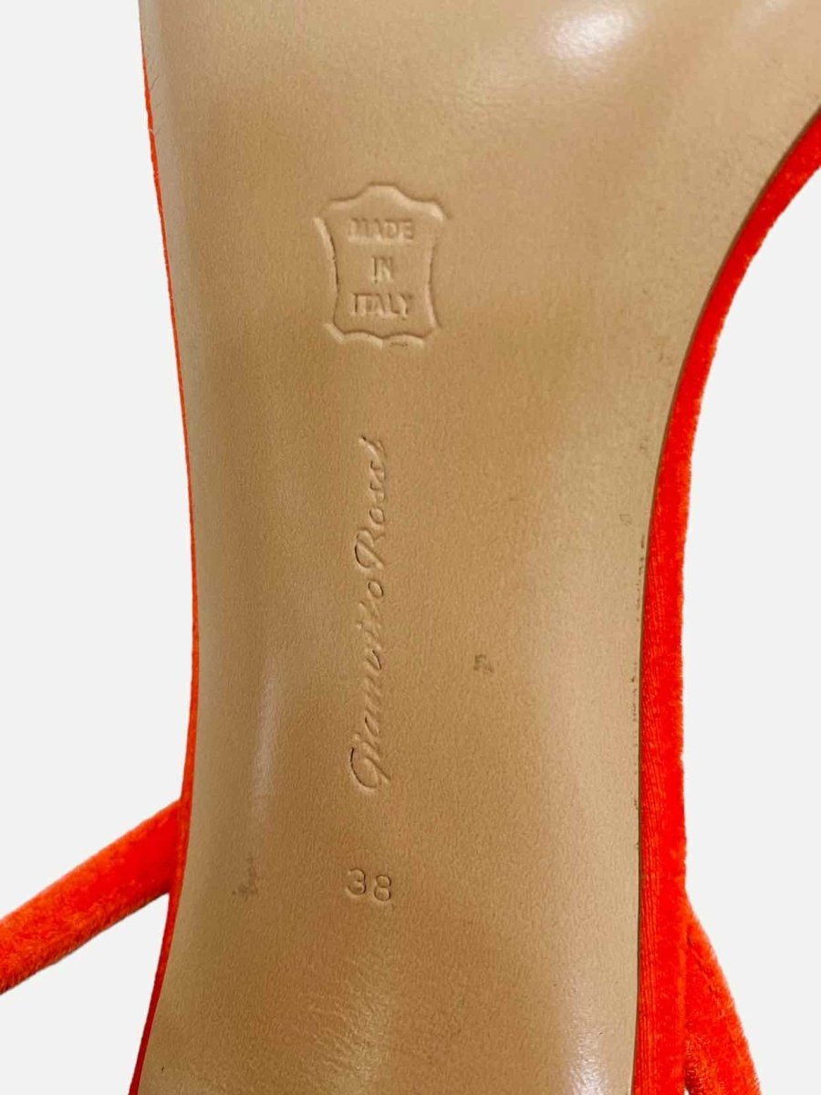 Pre - loved GIANVITO ROSSI Orange Heeled Sandals 38 at Reems Closet