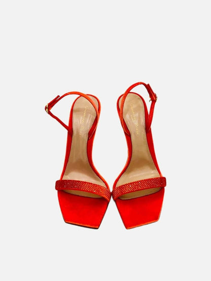 Pre - loved GIANVITO ROSSI Orange Heeled Sandals 38 at Reems Closet