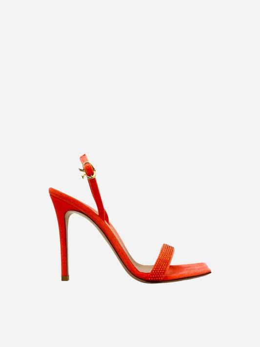 Pre - loved GIANVITO ROSSI Orange Heeled Sandals 38 at Reems Closet