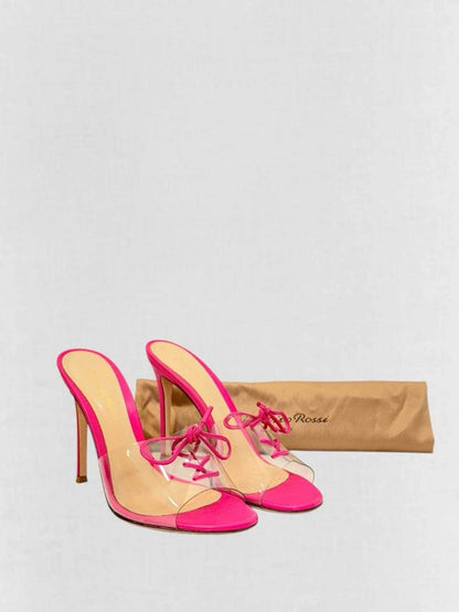 Pre - loved GIANVITO ROSSI Pink Size EU 38 Heeled Sandals at Reems Closet