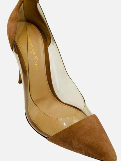 Pre-loved GIANVITO ROSSI Plexi Beige Pumps from Reems Closet