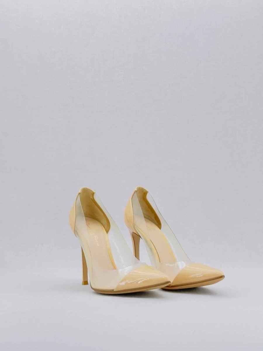 Pre - loved GIANVITO ROSSI Plexi Beige Size EU 35.5 Pumps at Reems Closet