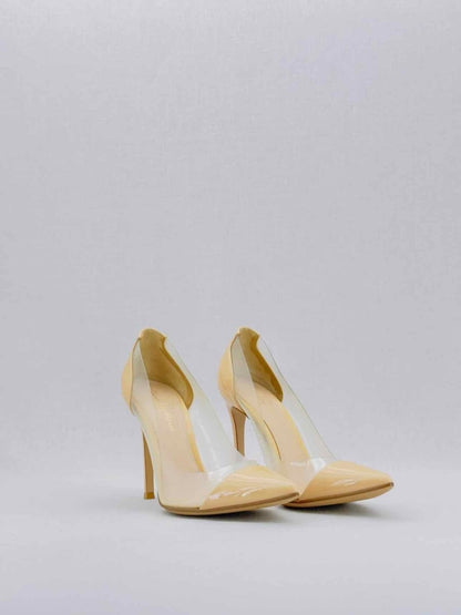 Pre - loved GIANVITO ROSSI Plexi Beige Size EU 35.5 Pumps at Reems Closet