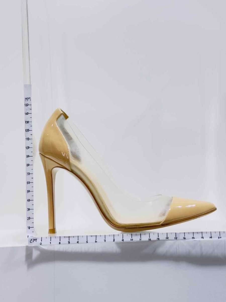 Pre - loved GIANVITO ROSSI Plexi Beige Size EU 35.5 Pumps at Reems Closet