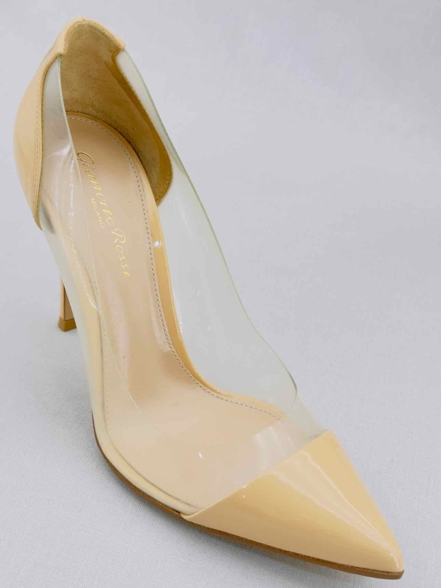 Pre - loved GIANVITO ROSSI Plexi Beige Size EU 35.5 Pumps at Reems Closet