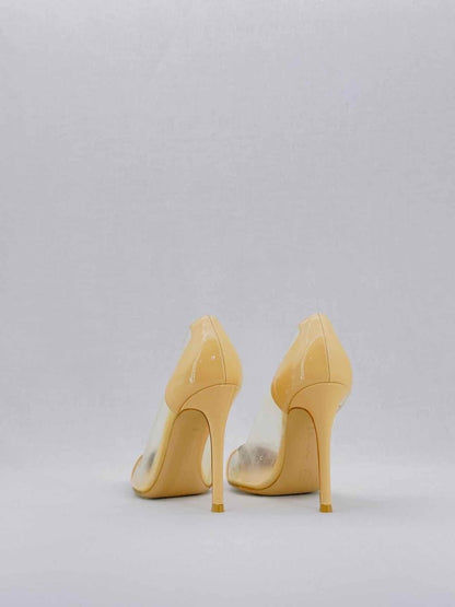 Pre - loved GIANVITO ROSSI Plexi Beige Size EU 35.5 Pumps at Reems Closet