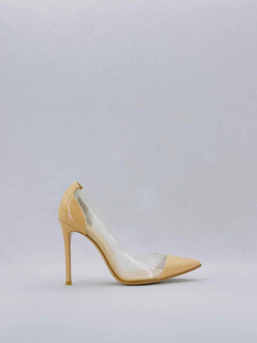 Pre - loved GIANVITO ROSSI Plexi Beige Size EU 35.5 Pumps at Reems Closet