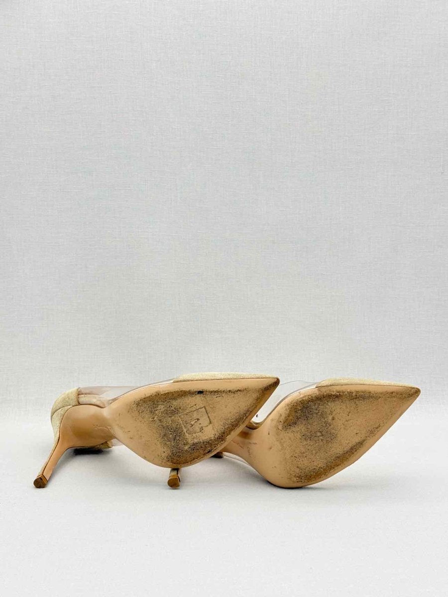 Pre-loved GIANVITO ROSSI Plexi Beige Size EU 38 Pumps at Reems Closet