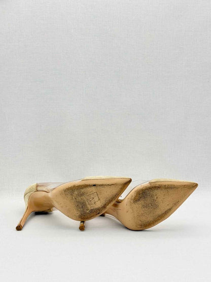 Pre-loved GIANVITO ROSSI Plexi Beige Size EU 38 Pumps at Reems Closet