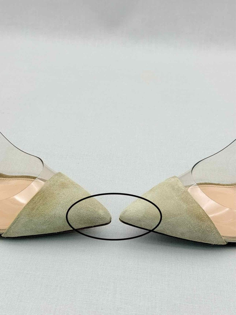 Pre-loved GIANVITO ROSSI Plexi Beige Size EU 38 Pumps at Reems Closet
