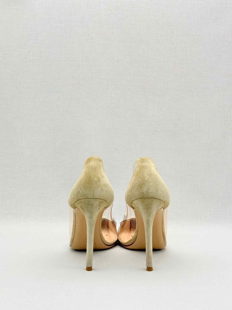 Pre-loved GIANVITO ROSSI Plexi Beige Size EU 38 Pumps at Reems Closet