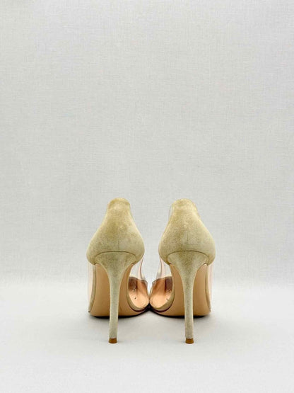 Pre-loved GIANVITO ROSSI Plexi Beige Size EU 38 Pumps at Reems Closet