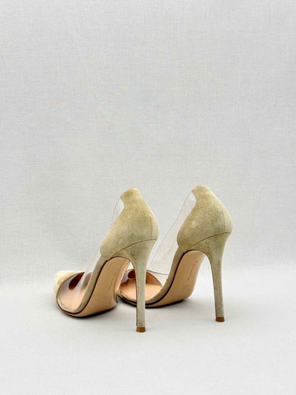 Pre-loved GIANVITO ROSSI Plexi Beige Size EU 38 Pumps at Reems Closet