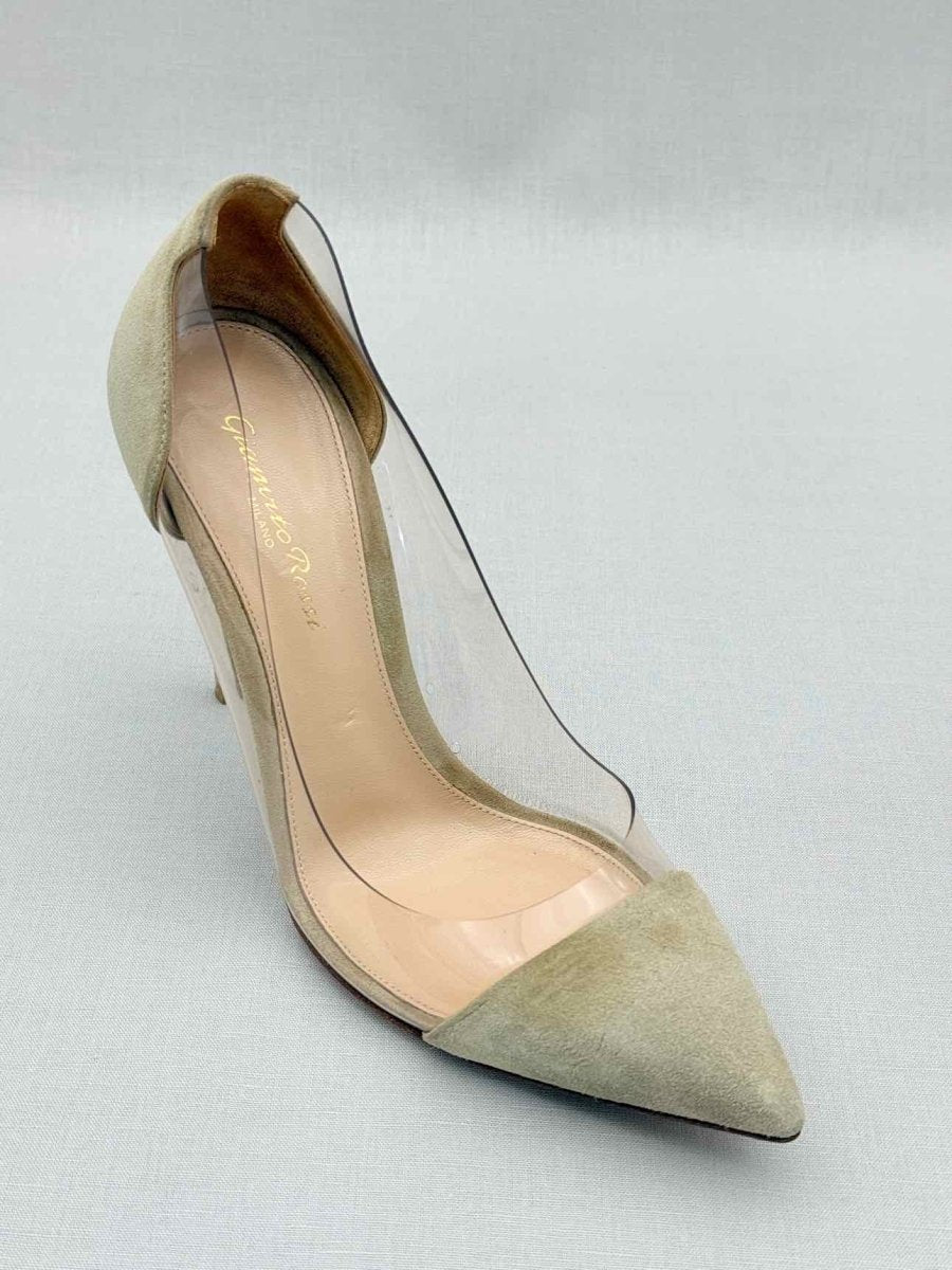 Pre-loved GIANVITO ROSSI Plexi Beige Size EU 38 Pumps at Reems Closet