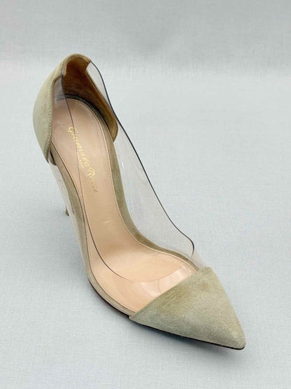 Pre-loved GIANVITO ROSSI Plexi Beige Size EU 38 Pumps at Reems Closet