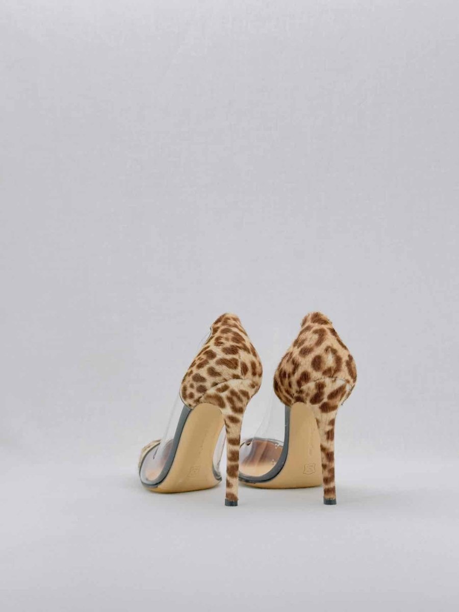 Pre - loved GIANVITO ROSSI Plexi Brown & Beige Size EU 35.5 Pumps at Reems Closet