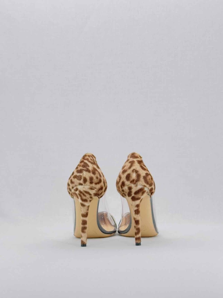 Pre - loved GIANVITO ROSSI Plexi Brown & Beige Size EU 35.5 Pumps at Reems Closet