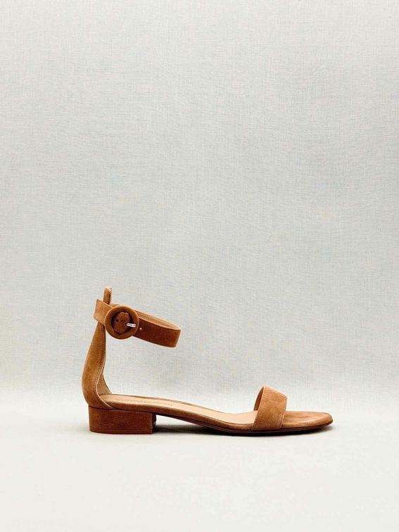 Pre-loved GIANVITO ROSSI Portofino 20 Beige Size EU 37.5 Sandals at Reems Closet