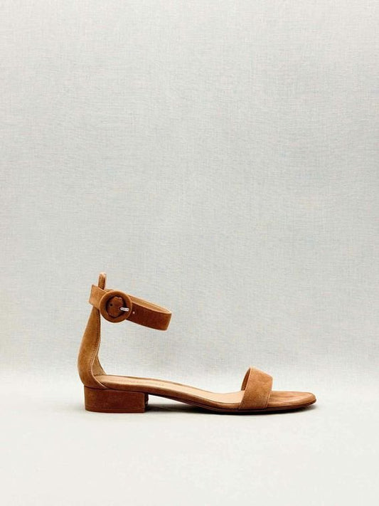 Pre-loved GIANVITO ROSSI Portofino 20 Beige Size EU 37.5 Sandals at Reems Closet