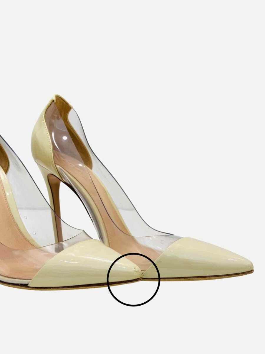 Pre - loved GIANVITO ROSSI PVC Beige Pumps 35.5 at Reems Closet