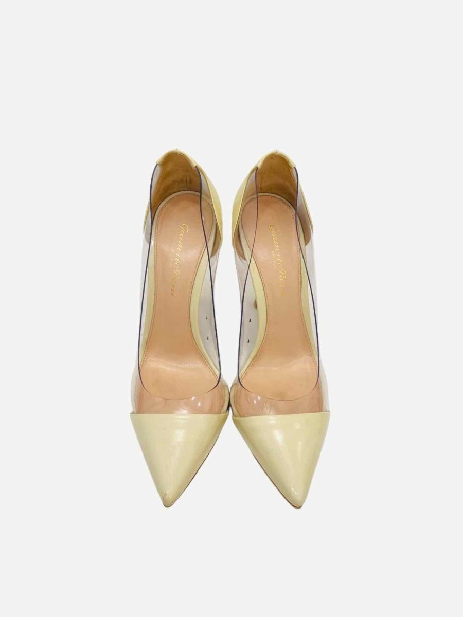 Pre - loved GIANVITO ROSSI PVC Beige Pumps 35.5 at Reems Closet