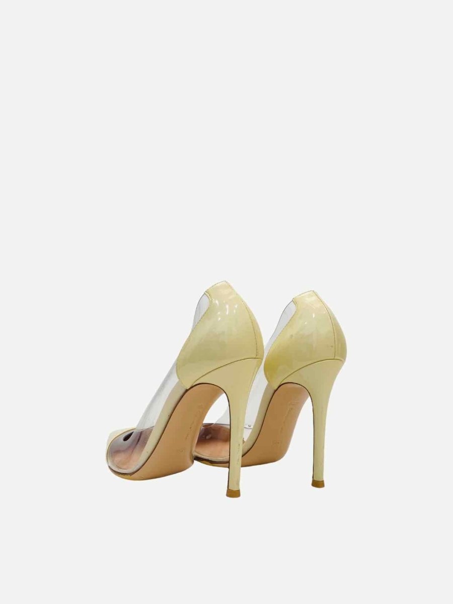 Pre - loved GIANVITO ROSSI PVC Beige Pumps 35.5 at Reems Closet