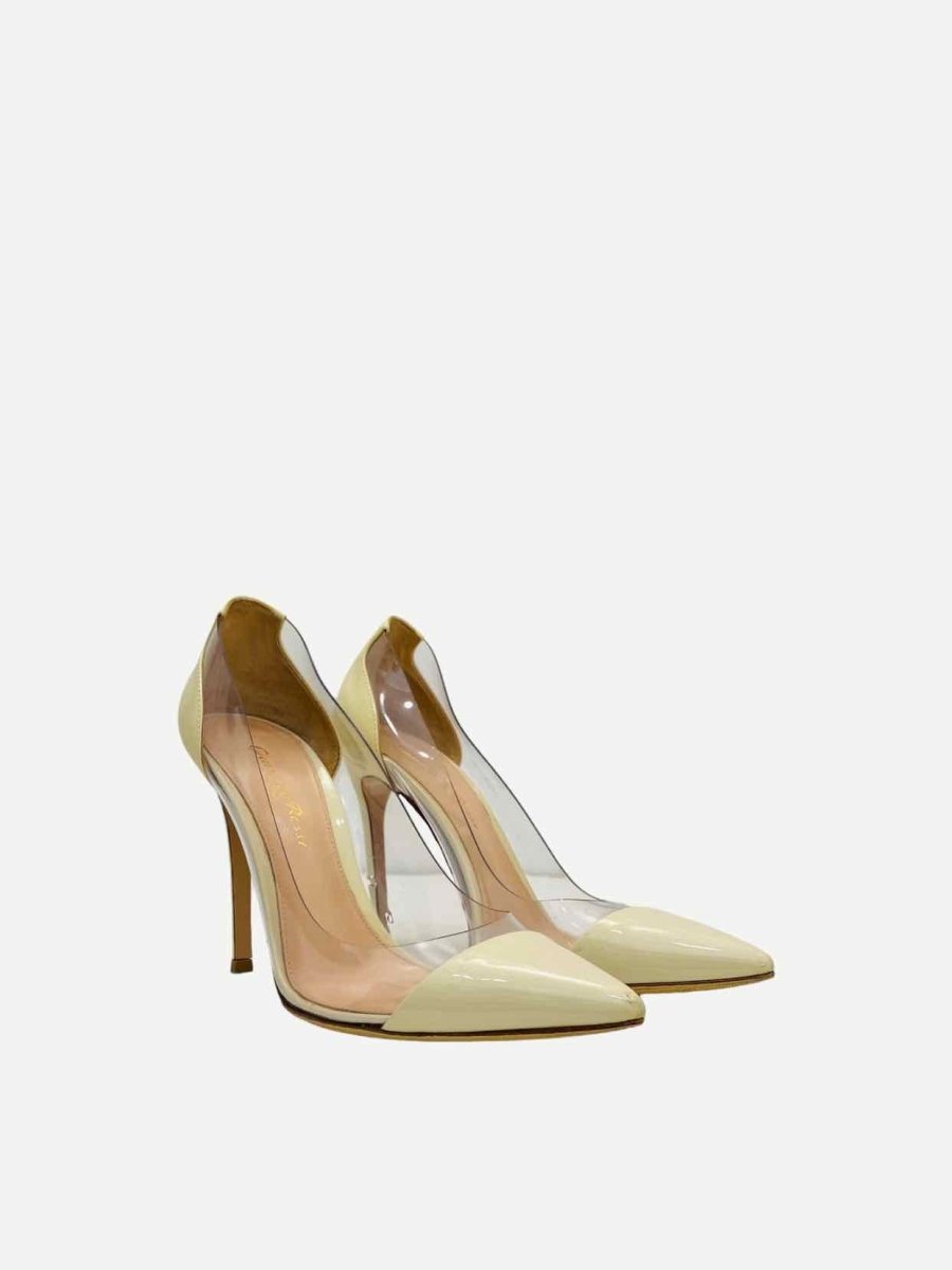 Pre - loved GIANVITO ROSSI PVC Beige Pumps 35.5 at Reems Closet