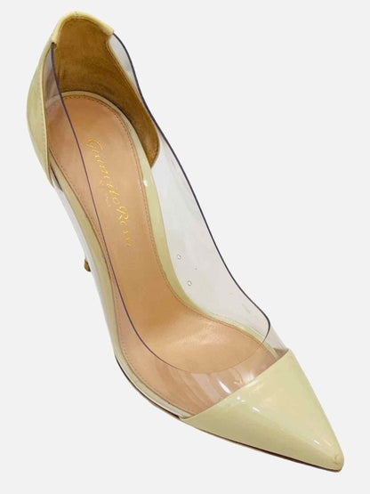 Pre - loved GIANVITO ROSSI PVC Beige Pumps 35.5 at Reems Closet