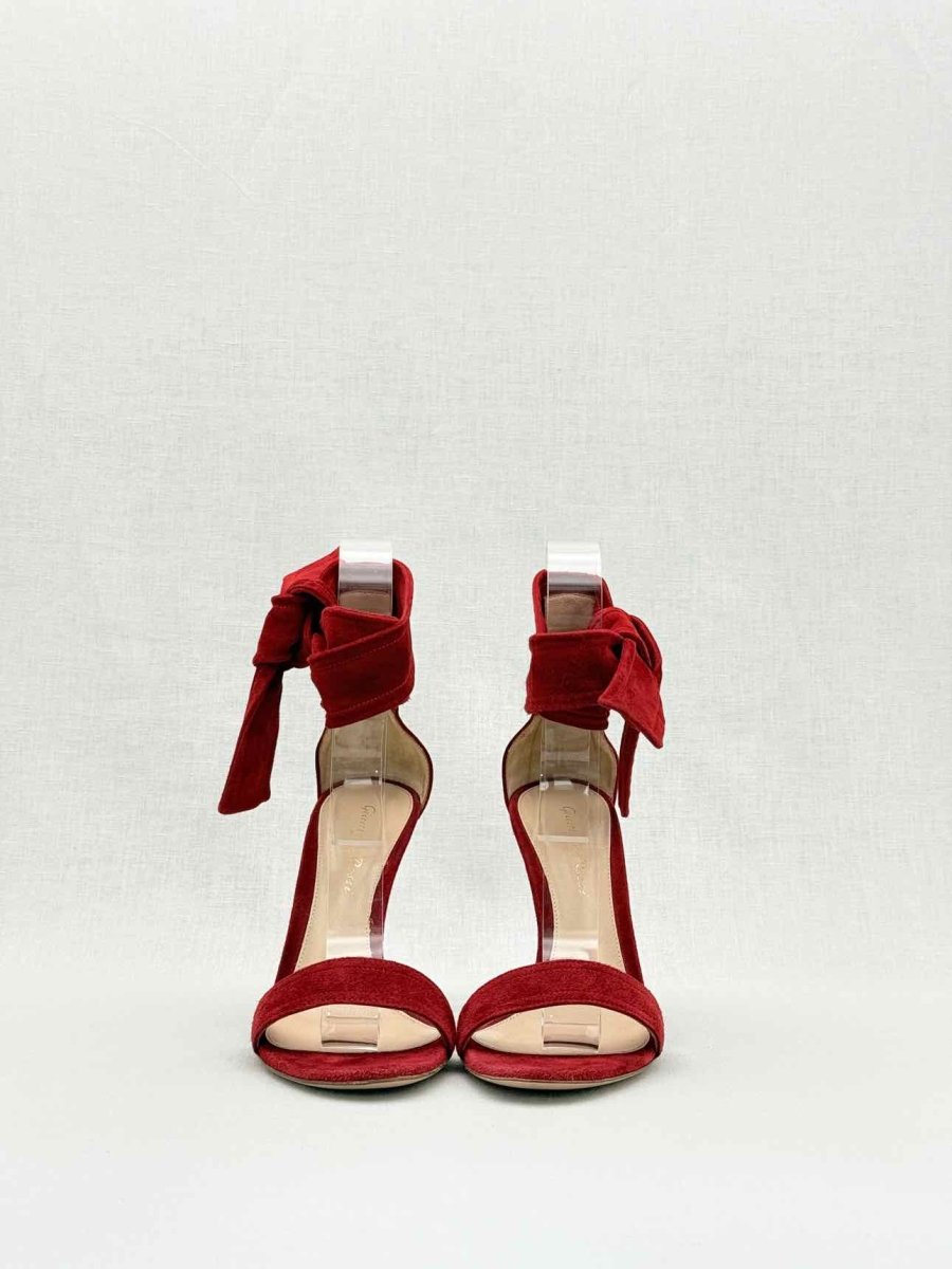 Pre - loved GIANVITO ROSSI Red Size EU 37.5 Heeled Shoes at Reems Closet